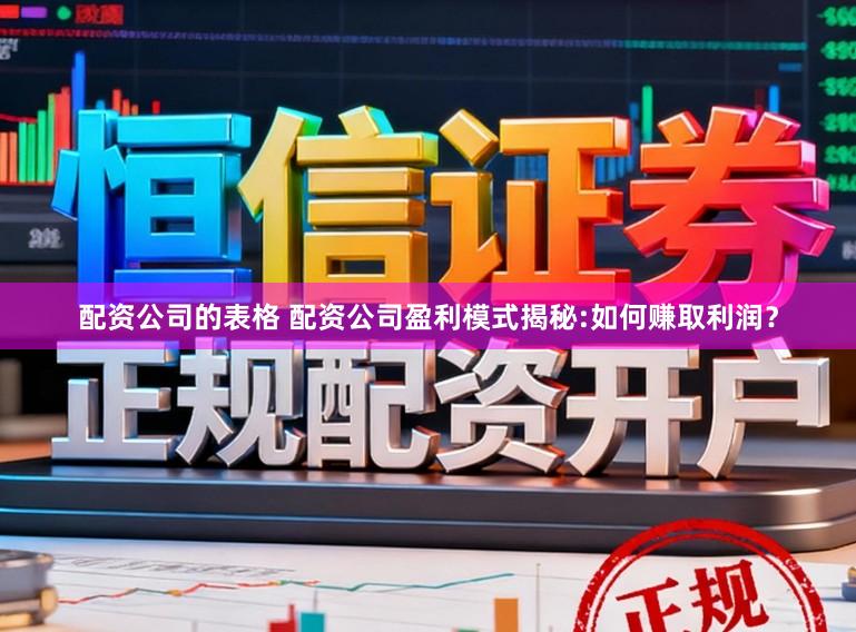 配资公司的表格 配资公司盈利模式揭秘:如何赚取利润？