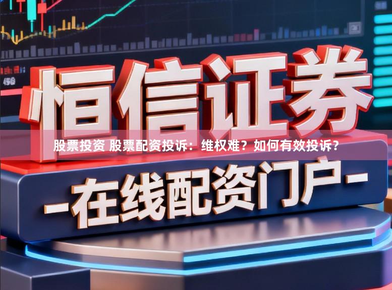 股票投资 股票配资投诉：维权难？如何有效投诉？